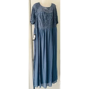 Ever Pretty Lace Maxi Dress Plus Size Gown Formal Party Evening Blue 8XL - Picture 1 of 7