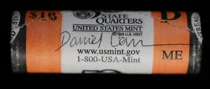 2003-D Maine State Quarter US Mint Wrapped BU Roll | Daniel Carr Signed - Picture 1 of 4