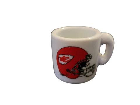 NFL Kansas City Chiefs Mini Miniature Ceramic Mug Vintage Collectible 1.25” Cover