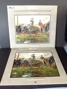 2019 Legends in Gray-Jackson & Lee-M.Kunstler Civil War Calendar - Artist Signed - Picture 1 of 10