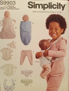Patrón de costura de ropa para muñeca de 15" S9903 - Imagen 1 de 2