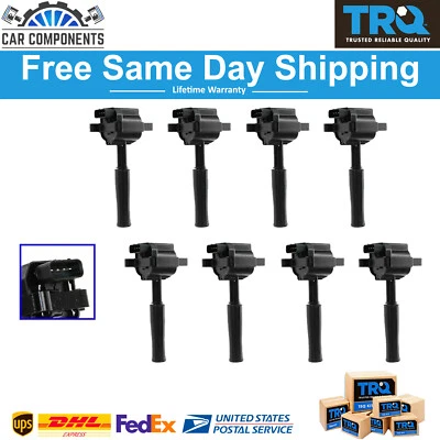 TRQ New Ignition Coil Kit For 1997-2003 Jaguar Vanden XJ8 XJR XK8 XKR - Image 1 of 4
