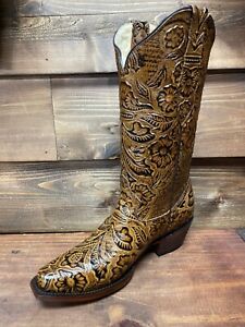 Women's Genuine Leather Western Cowboy Snip Toe Boots-7000R-1207