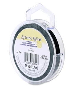 Alambre artístico negro calibre 22 resistente al deslustre alambre 15 yardas - Imagen 1 de 1