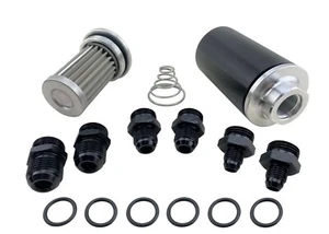 58mm Inline Fuel Filter AN6 AN8 AN10 100 Micron Reusable Element Universal E85 - Picture 1 of 2