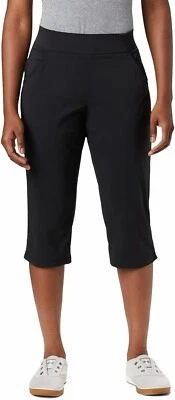 Pantalones capri Columbia Active Fit Omni-Shield para mujer, negros, talla S Foto 1 de 4