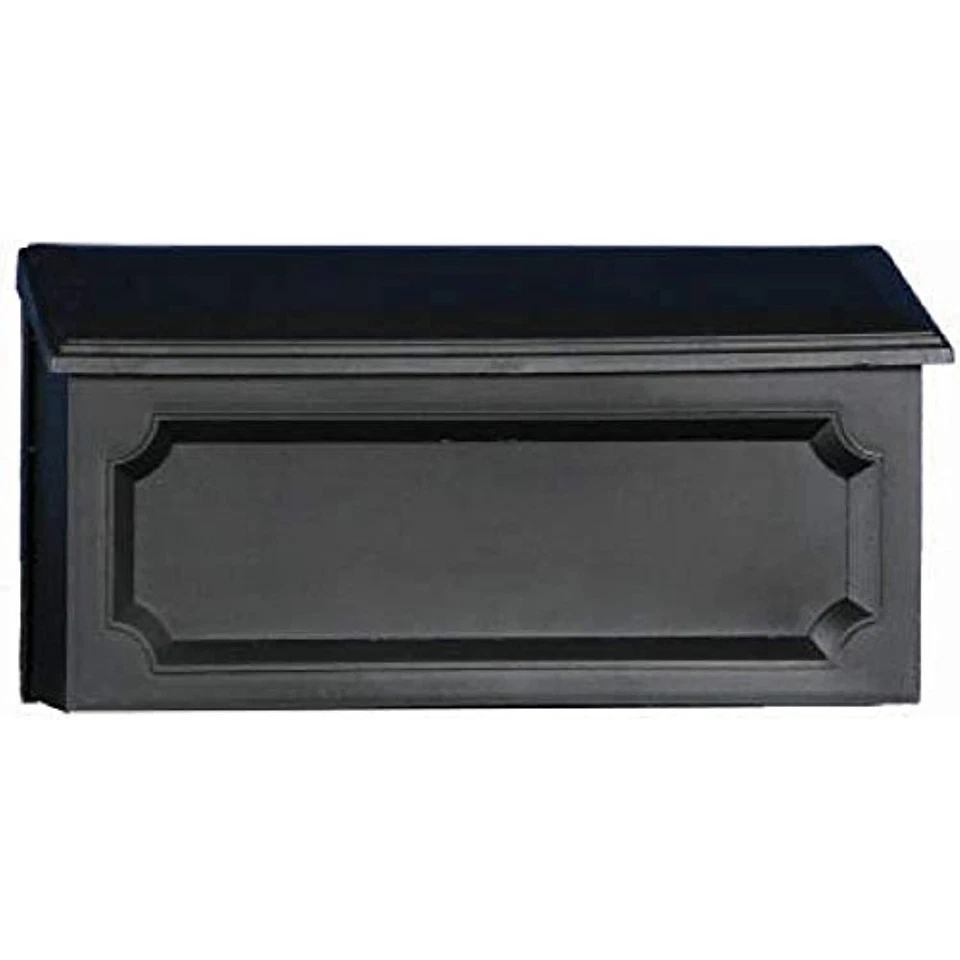 Gibraltar Mailboxes Windsor Small Capacity Rust-proof Plastic Black Wall-mount