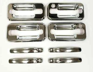 Fit 2003-2009 HUMMER H2 SUV SUT Chrome Handle Cover W/Passenger Key Hole 8PC Set - Bild 1 von 6