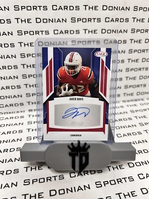 2024 SAGE #A-JD2 Jaden Davis Auto Red Miami RC - Image 1 of 2