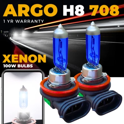 H8 Fog Light Bulbs Xenon Bright White 100w Hid Headlight 708 Fog Light Lamp Bulb - Image 1 of 4