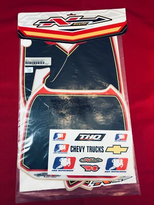 NOS N-Style Honda APPL-00-03-CR-125-250 Pre Printed Plate Black N02-113P  - Image 1 of 3