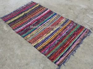 Chindi Rug Large Chindi Rug Area Rag Rug Home Décor Bohemian Indian Floor Carpet - Picture 1 of 31