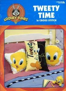 Looney Tunes TWEETY TIME in Cross Stitch - Leisure Arts Booklet - 2001 - 36 Pgs - Picture 1 of 4
