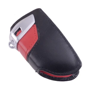 Leather Remote Key Fob Case Cover Bag fit for BMW 2 Series New X5 X6 2015 qb - Picture 1 of 5