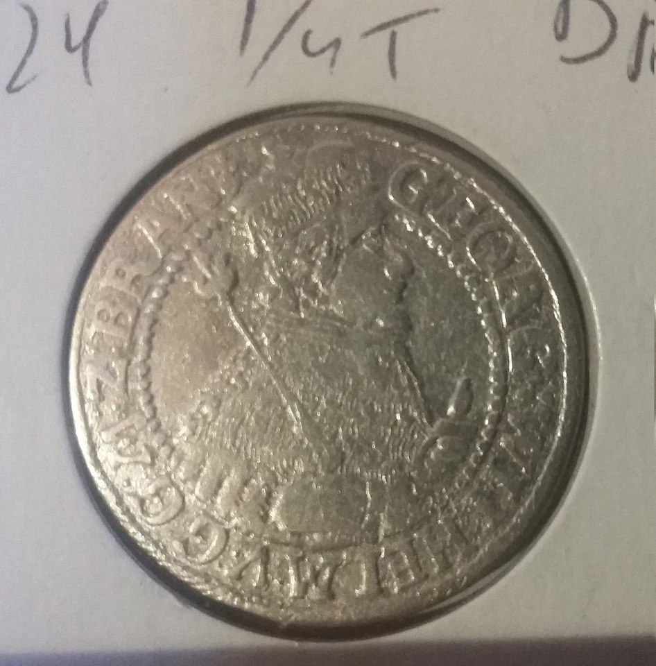 Rare 1624 Brandenburg Prussia(German States) large Silver 1/4 Taler #2 - Image 1 of 1