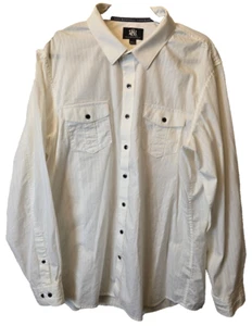 Rock & Republic Long Sleeve White Button Down Men's Shirt Sz XXL - Picture 1 of 7