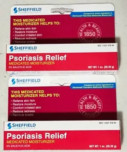 SET OF 2 Dr SHEFFIELD PSORIASIS Relief Medical Moisturizer 2% Salicylic Cream - Picture 1 of 1
