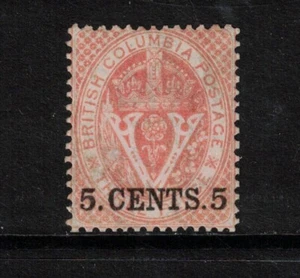 British Columbia #9 Extra Fine Mint Full Original Gum Hinged - Picture 1 of 1