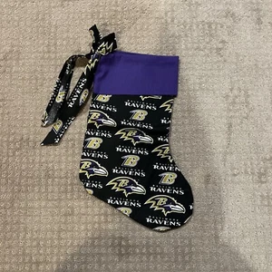 Baltimore Ravens schwarz/lila Weihnachtsstrumpf handgefertigtes Geschenk für NFL Fans. Neu - Bild 1 von 2