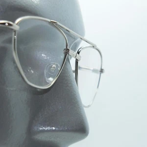 Reading Glasses Funky Angled Aviator Styled Silver Metal Frame +1.75 Lens - Picture 1 of 4