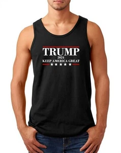 Mens Tank Top Trump 2024 Keep America Great T Shirt US Presidential Election - Picture 1 of 4
