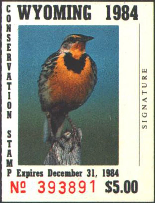 WY1 1984 Wyoming State Stamp MNH - Image 1 of 1