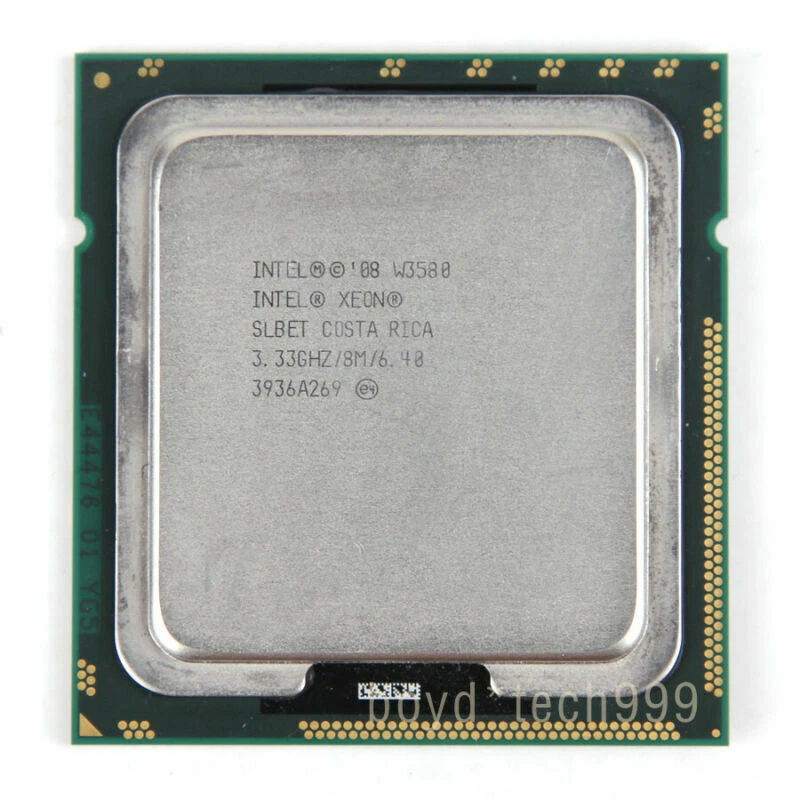 Intel Xeon W3580 four-cores CPU Processor 3.33 GHz 6.4 GT/s LGA 1366/Socket B - Image 1 of 1