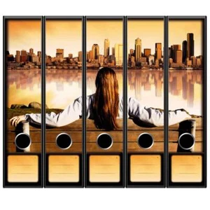 5 Ordnerrücken Motiv-Aufkleber BLICK AUF SEATTLE - Bild 1 von 1