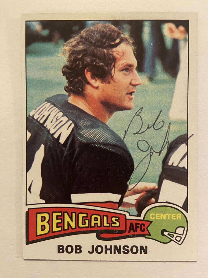 BOB JOHNSON Signed 1975 #412 Cin Bengals Tennessee Volunteers Autograph Auto - Image 1 of 2