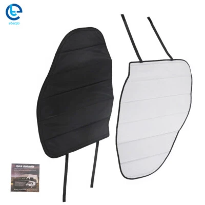 Fit For 2015 -2022 Ford Transit Van 2 Pcs Blackout Front Door Window Covers - Image 1 of 4