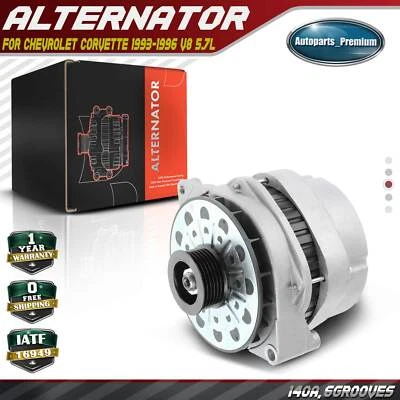 Alternador para Chevrolet Corvette 1993-1996 V8 5.7L 140A 12V CW 6 ranhuras polia - Imagem 1 de 4