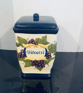 BISCOTTI Cookie JAR Nonni’s Handpainted - Picture 1 of 6