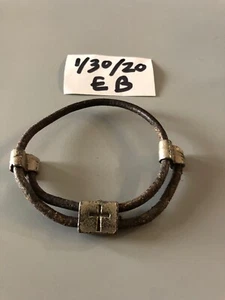 Pulsera cristiana de cruz marrón vintage - Imagen 1 de 5