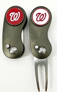 GOLF SWITCHBLADE Washington Nationals DIVOT REPAIR TOOL + Ballmarker Gray - Picture 1 of 1