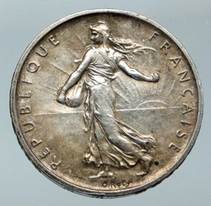 1960 FRANCE La Semeuse French SOWER WOMAN Old LARGE Silver 5 Francs Coin i85950 - Picture 1 of 3