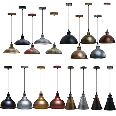 Vintage Industriale Rétro Attico Stile Metallo Parete Soffitto Lampada Ombra - Immagine 1 di 4