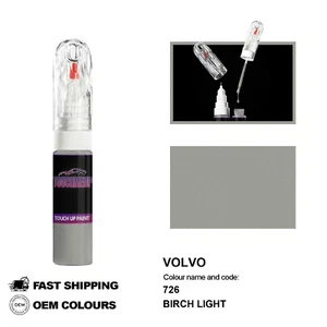 FOR VOLVO BIRCH LIGHT 726 Touch Up Paint Pen Brush Fix Kit Scratch Chip Set Mark - Picture 1 of 8