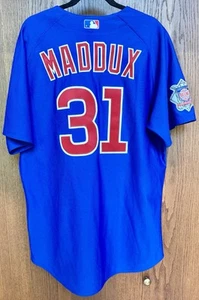 Chicago Cubs Greg Maddux #31 Authentic Jersey 6200 48 Blue Majestic MLB Baseball - Picture 1 of 14