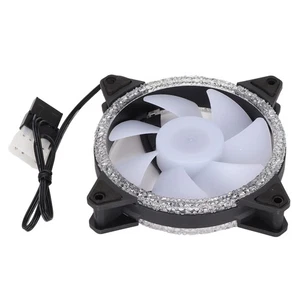 RGB Case Fan 120mm Fan Good Heat Dissipation LED Colorful Two Way Installati NEW - Afbeelding 1 van 12