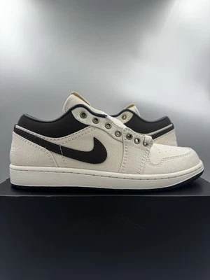 Nike Air Jordan 1 Bajo PRM Marfil Pálido Barroco Marrón TOTALMENTE NUEVAS Talla 9 Foto 1 de 4