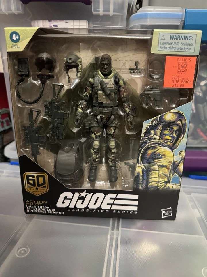 Figura de piloto de acción GI Joe Classified Series 60 aniversario HALO Jumper 6" Foto 1 de 4