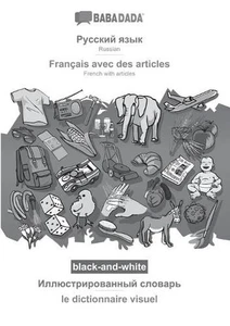 Russian (in cyrillic script) - Franais avec des articles, visual dictionary, BW: - Picture 1 of 1