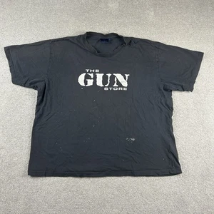 Vintage The Gun Store T-Shirt Men's 5XL Distressed Black Graphic Tee Streetwear - Bild 1 von 21