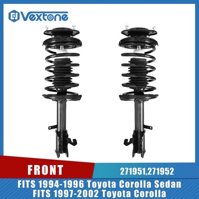 2x Front Struts For Toyota Corolla 1994 1995 1996 1997 1998 1999 2000 2001 2002 Foto 1 de 4