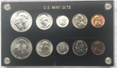 1961 P & D Silver 10 Coin Mint Set BU in Capital Holder - Image 1 of 2