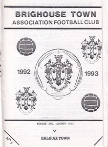 1992/93 BRIGHOUSE TOWN v HALIFAX TOWN Pre-Season Friendly 3rd August 1992 - Picture 1 of 1