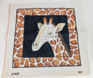 Needlepoint Canvas Giraffe Face Design by JP Hand Painted 15 x 15 inches A85 - Picture 1 of 6