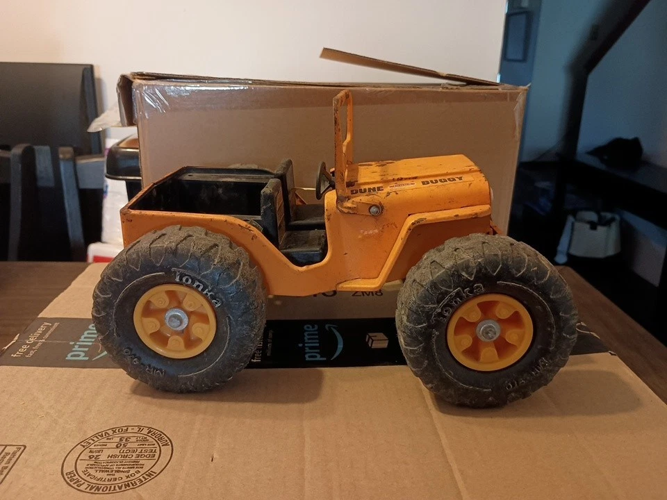 复古 TONKA 压钢橙色沙丘越野车 吉普 MR-970 金属* 查看所有图片* — 第 1/4 张图片