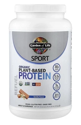 Sport, Organic Plant-Based Protein, Vanilla, 1 lb 14.16 oz (855 g) - Image 1 of 4