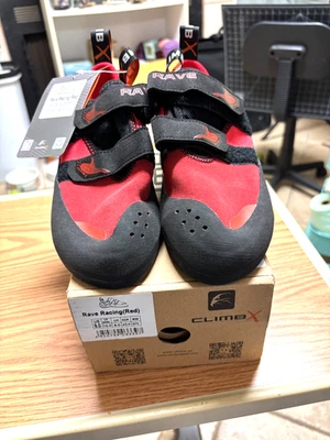 Zapato de Escalada Climb X Rave Correa Rojo/Negro Talla 9 *NUEVO* ENVÍO GRATUITO Foto 1 de 4
